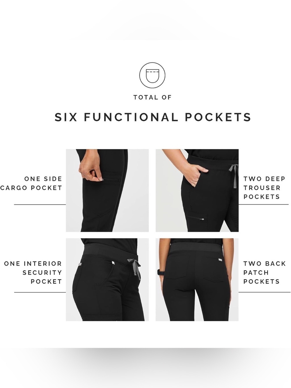 FIGS Zamora Jogger Scrub Pants for Women — Slim Fit. NWT - Picture 4 of 5